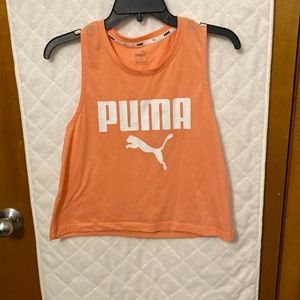 Peach crop top Puma tank